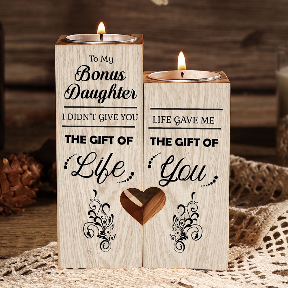 *Our Story: There are many ways to express your special feeling to your friend or family. You can light this candle and tell her how special she is to you. The message is laser engraved on wood to last forever. A perfect keepsake she will love. *Description of Candlestick This heart candle holder is handcrafted and made of 100% lightweight but solid pine wood. This decorative candle holder brings a fresh rustic style that highlights its natural beauty. The unique heart shaped design is great for Heart Candle Holder, Candle Holders, Can Lights, Candle Decor, Solid Pine, Shape Design, Rustic Style, Pillar Candles, Laser Engraving