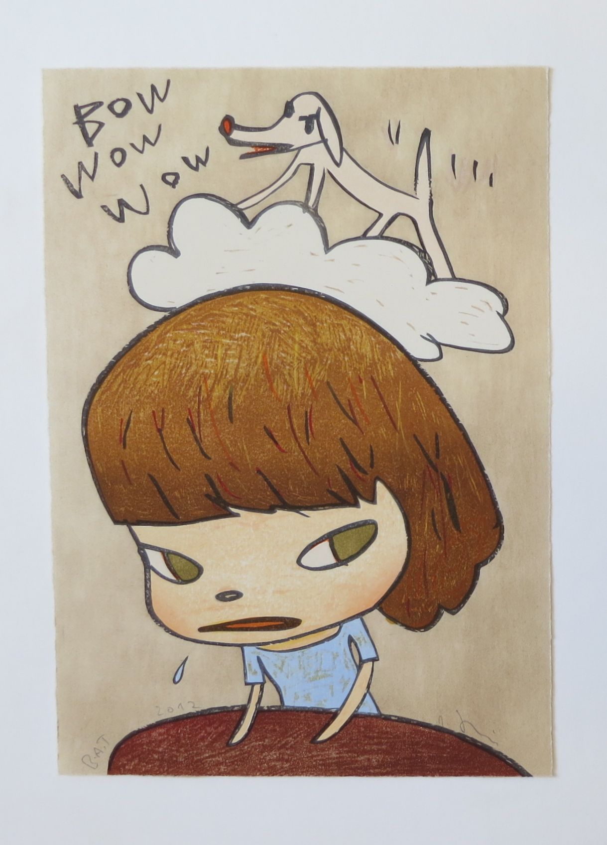 Yoshitomo Nara Woodcut 15 イラストレーター イラスト 奈良美智 Yoshitomo Nara Woodcut 15 イラストレーター イラスト 奈良美智