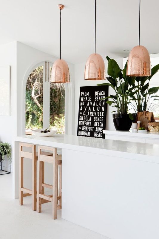 copper lighting pendants geometric modern minimal white beach inspired kitchen with copper pendants dunlin copper lighting pendants geometric modern minimal white beach inspired kitchen with copper pendants dunlin