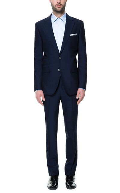 Image 1 Of Inky Blue Suit From Zara Men S Fashion World Image 1 Of Inky Blue Suit From Zara Wedding