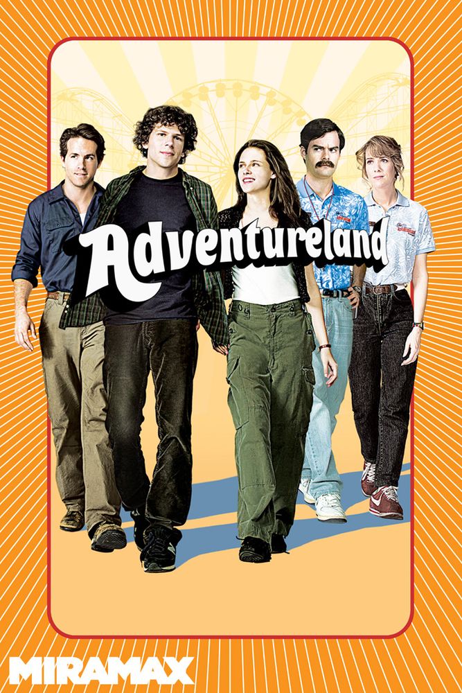Adventureland Movie Poster - Kristen Stewart, Ryan Reynolds, Bill ...
