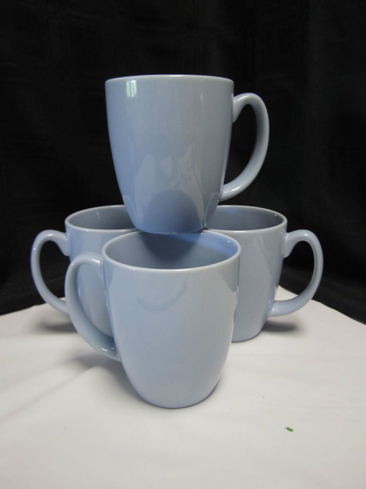 Corelle Stoneware Country Cottage Light Blue Coffee Mugs Set Of 4 Corelle Stoneware Country Cottage Light Blue Coffee Mugs Set Of 4 Tea Cups Corellestoneware