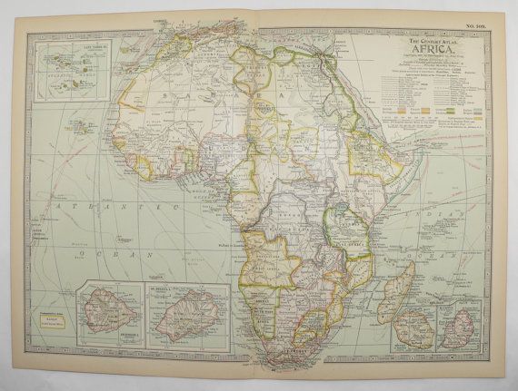 antique africa map vintage map of africa 1899 travel map unique