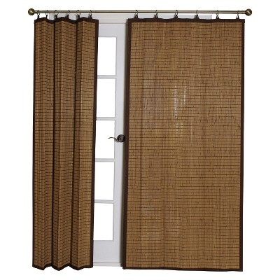 84 X40 Curtain Panel Bamboo Ring Top Light Brown Versailles Home Fashions In 2021 Curtains Panel Curtains Bamboo, Outdoor Bamboo Panel Curtains