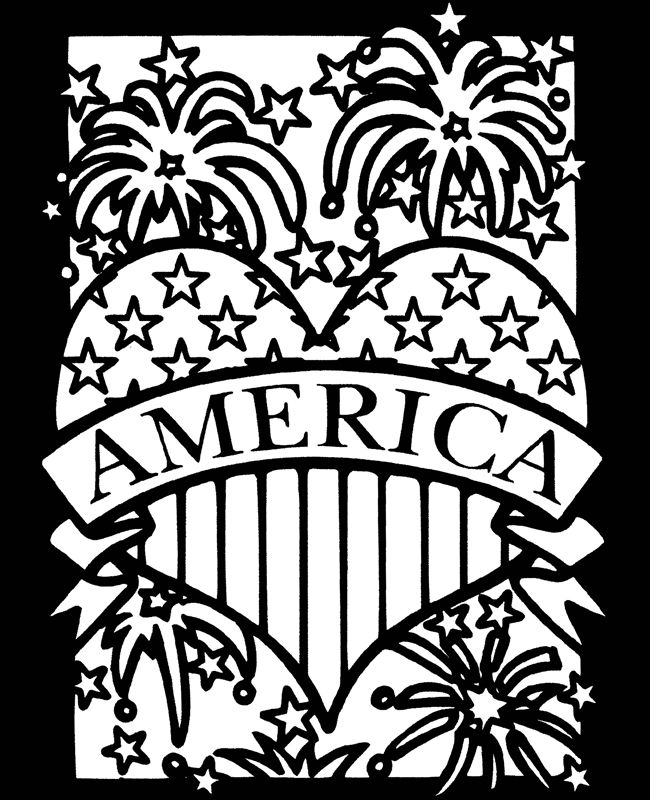 American Celebrating Independence Day Coloring Pages