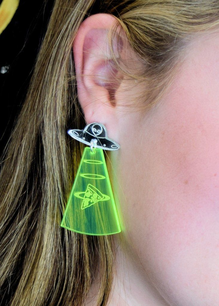 Girls Pizza Colorful Ear Studs 925 Sterling Silver