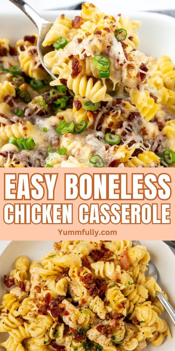 Easy Boneless Chicken Casserole | Easy chicken recipes, Chicken