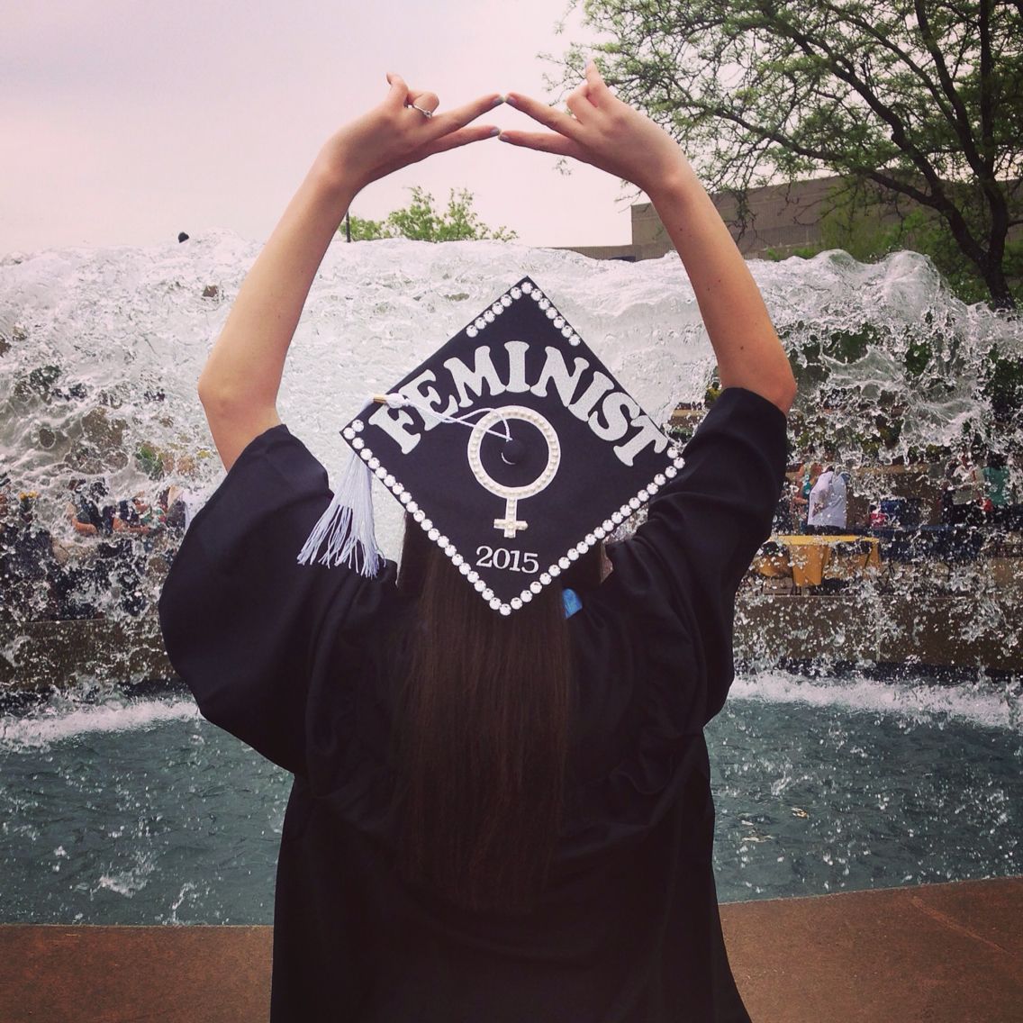 Feminist Graduation Cap Decoration For Alpha Delta Pi Sorority