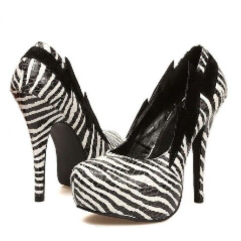 zebra stripe pumps