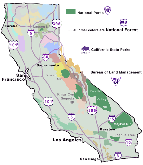 California National Forests Map - 442f2ce32484af38a3cf7d54c90978c7
