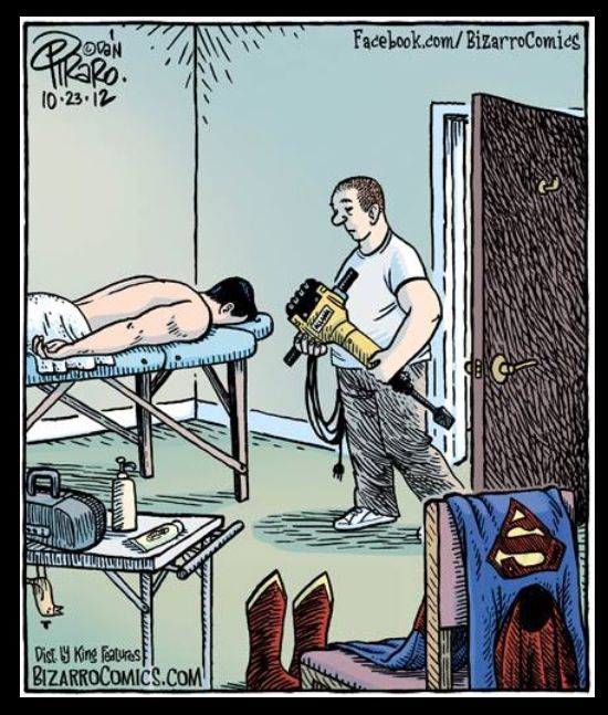The Man Of Steele Would Like A Deep Tissue Massage Massage