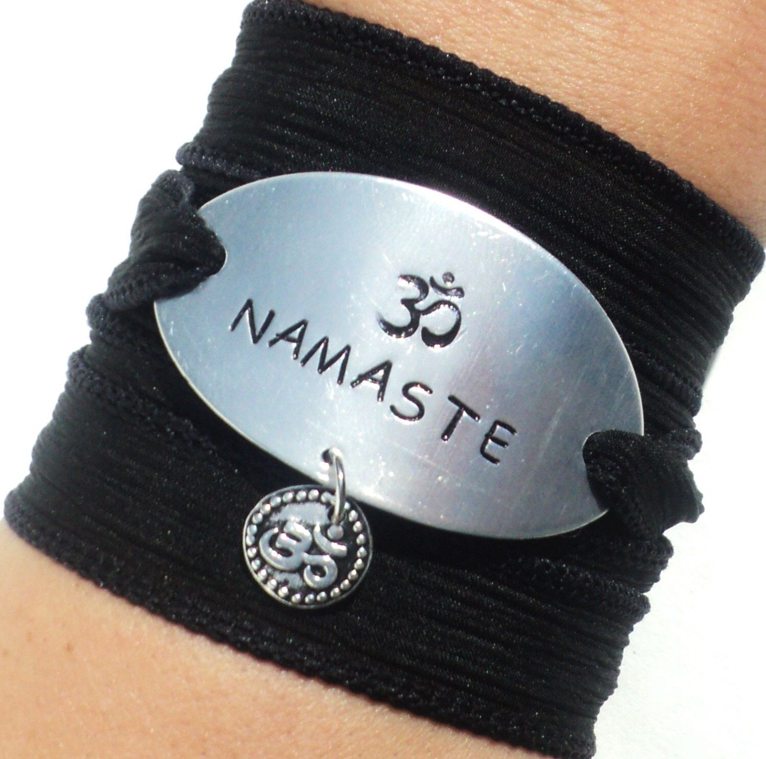 Yoga Silk Wrap Bracelet Arm Band Namaste Jewelry Yoga Silk Wrap Bracelet Arm Band Namaste Jewelry Christmas