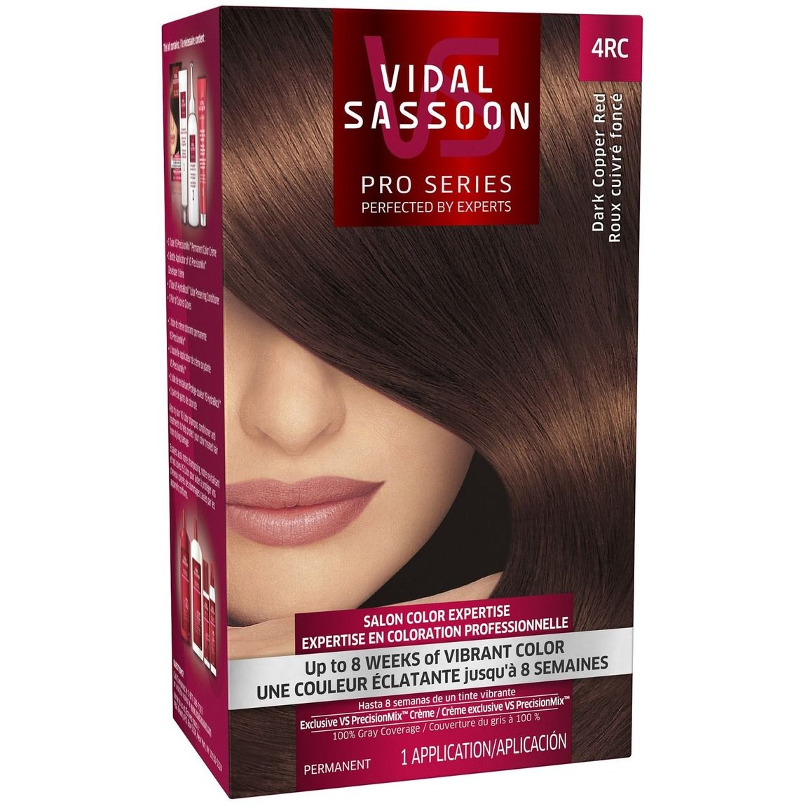 Vidal Sassoon Pro Series Salon Quality Hair Color 4RC Dark Copper Red