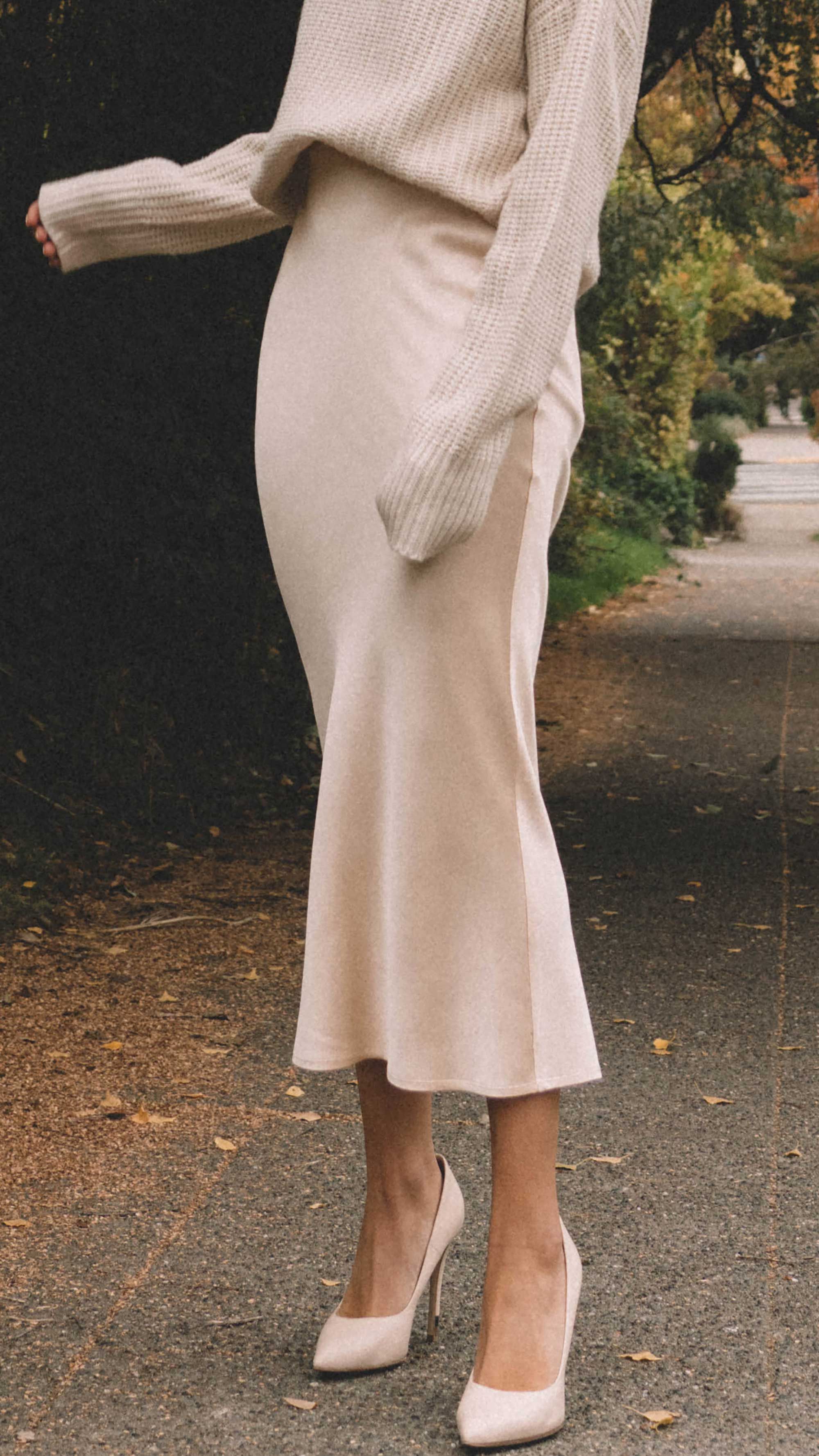 How to style a silk skirt this fall
