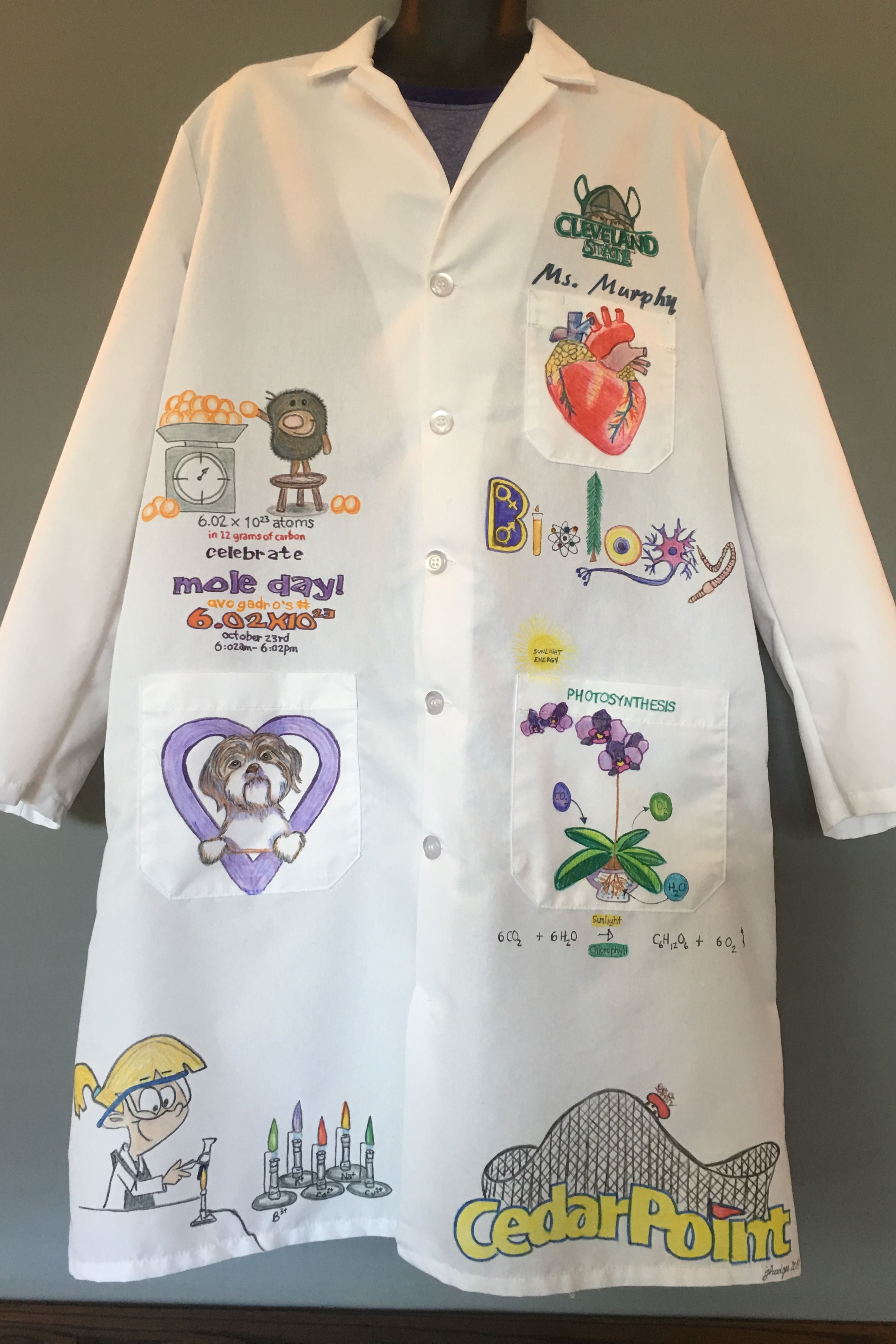 Personalized, illustrated lab coats by Jody - Info@ScienceWear.net for ...