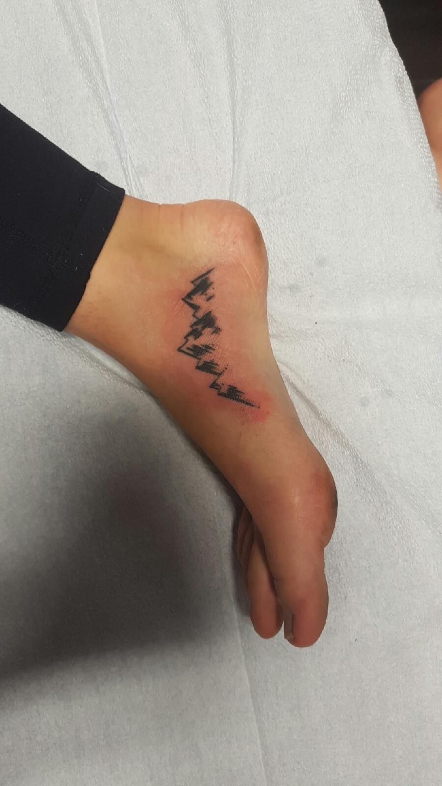 Perfect Mountain Foot Tattoo Perfect Mountain Foot Tattoo