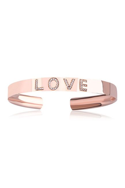 Rose Gold Vermeil Cz Love Cuff Bracelet Jewelry Pinterest Rose Gold Vermeil Cz Love Cuff Bracelet