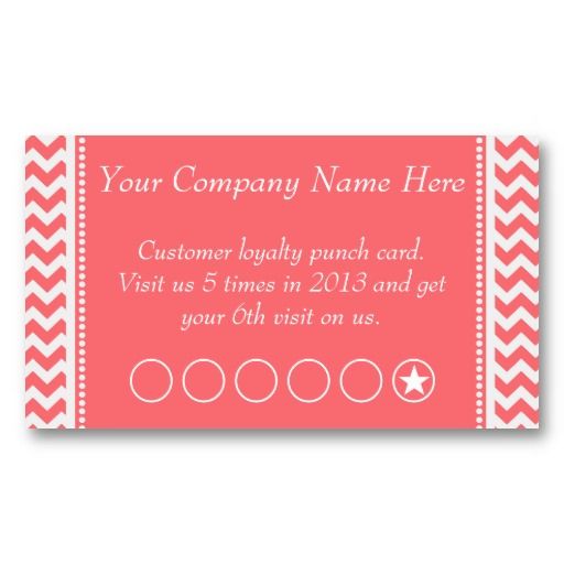 Striped Pattern Rose Business Loyalty Punch Card, Zazzle