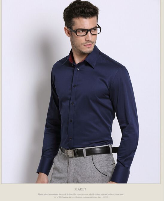 Hot Men Casual Luxury Shirt Slim Fit Long Sleeve Cotton Formal Dress Shirts Tops Hot Men Casual Luxury Shirt Slim Fit Long Sleeve Cotton Formal Dress Shirts Tops