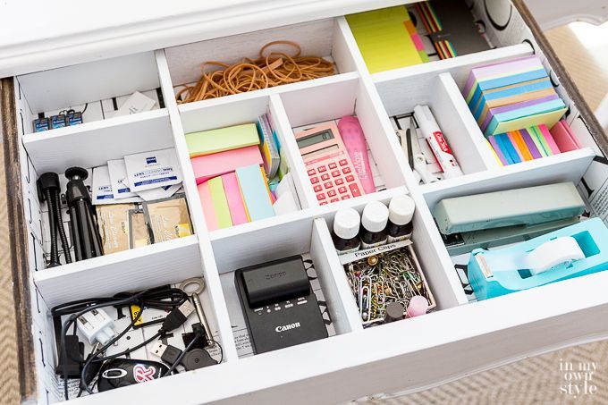 Diy Built In Drawer Organization Dividers Organización Cubículo Organizacion Escritorio De Oficina Drawer Organization Dividers, Desk Drawer Organisation Ideas
