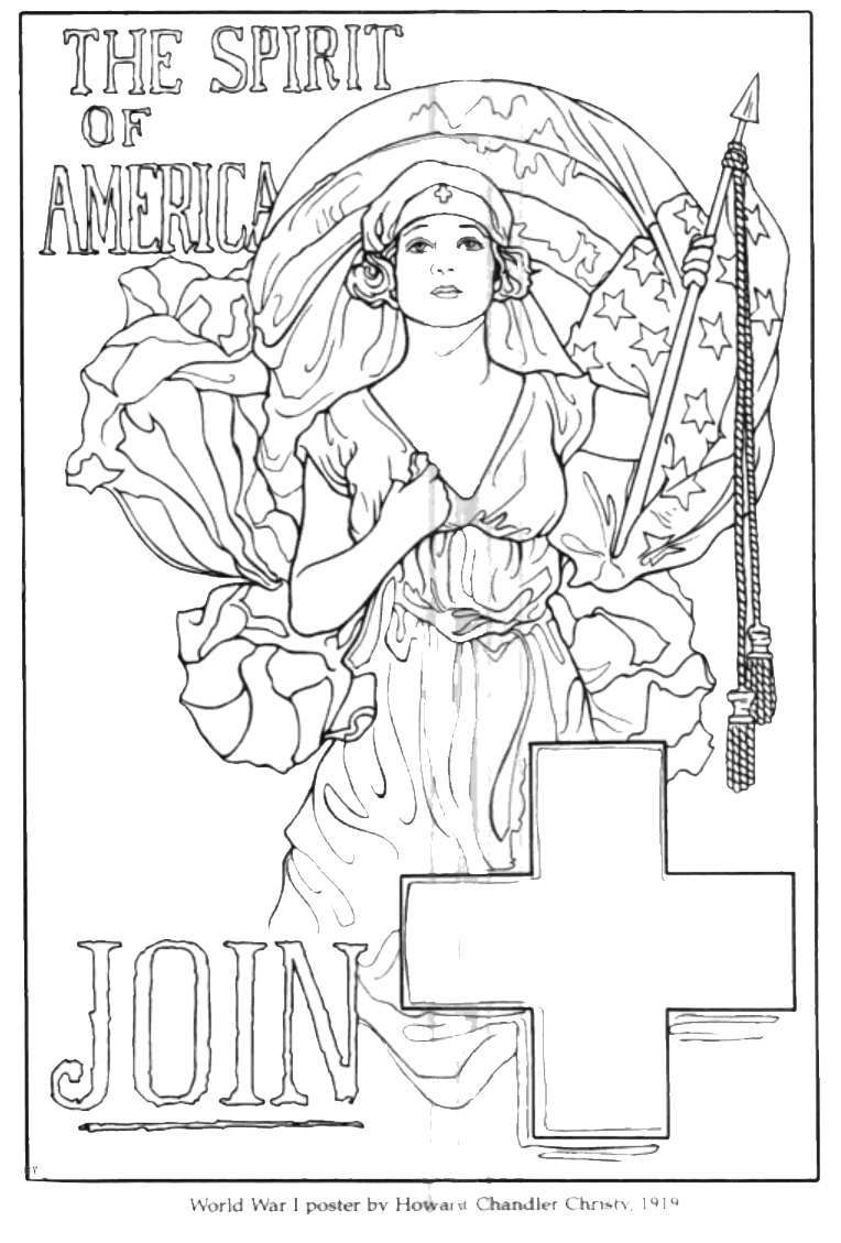 Download Color Your Own Patriotic Poster, Dover Publications