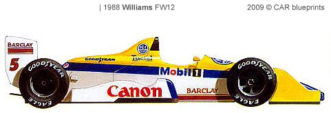 19 Williams Fw12 F1 Ow Blueprint Blueprints Formula 1 Williams F1 19 Williams Fw12 F1 Ow Blueprint Blueprints Formula 1 Williams F1