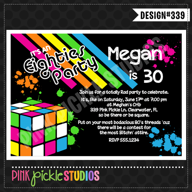 80s party invitation template koni polycode co