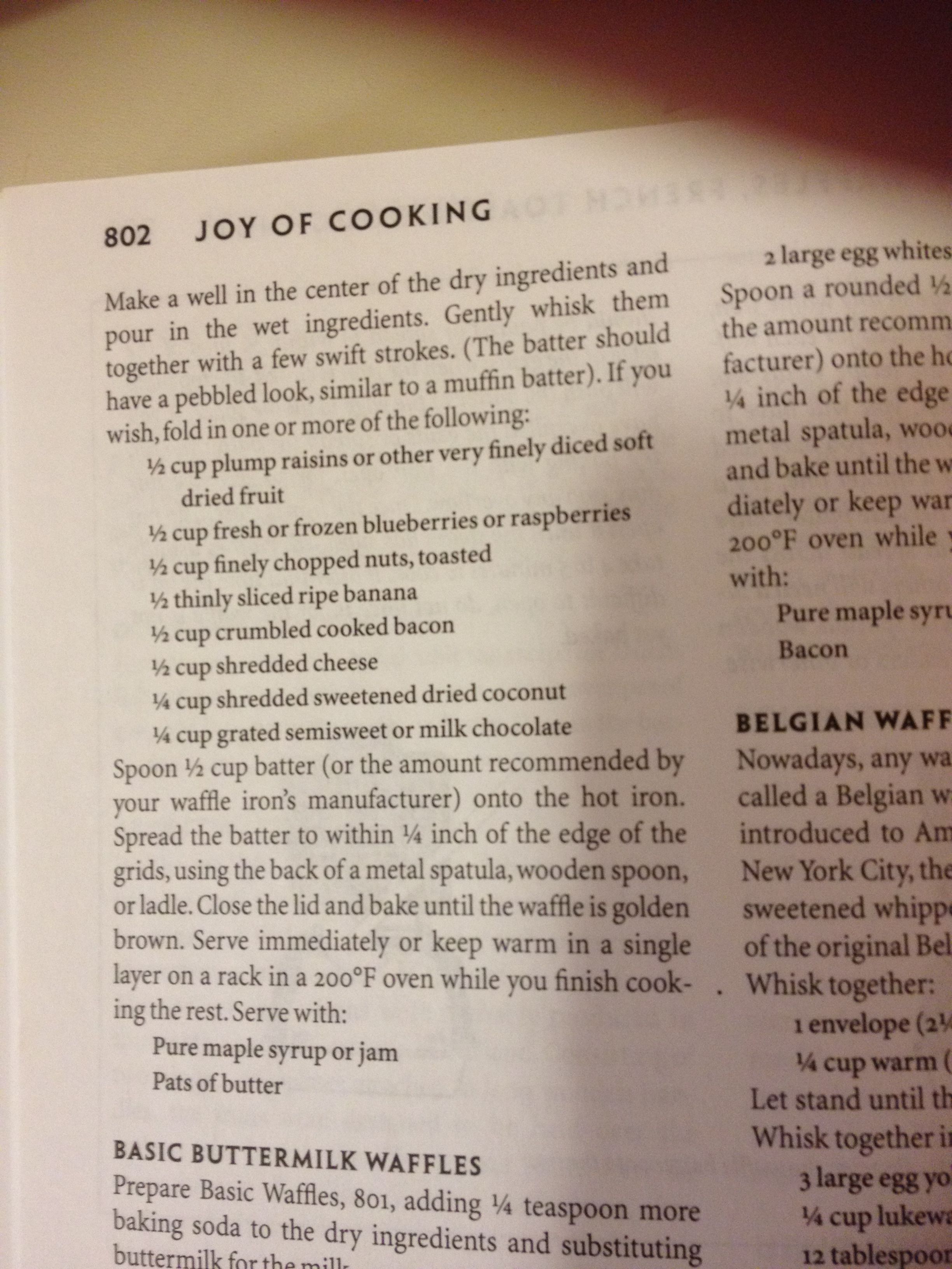 Joy Of Cooking Waffle Recipe Pg 2 Waffle Recipes Joy Of Cooking Belgian Waffles Recipe