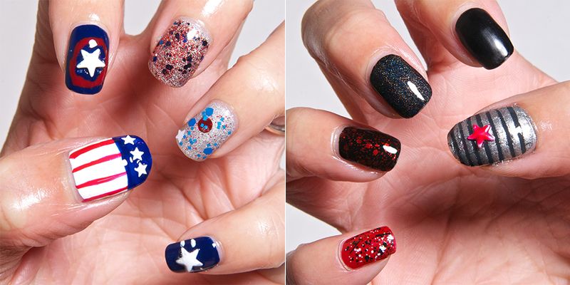 Link Http Www Mrsmosh 2017 10 Nail Art Captain America Vs My Faning Took Over And I Did Some Captain America Winter Solr Themed Nail Art
