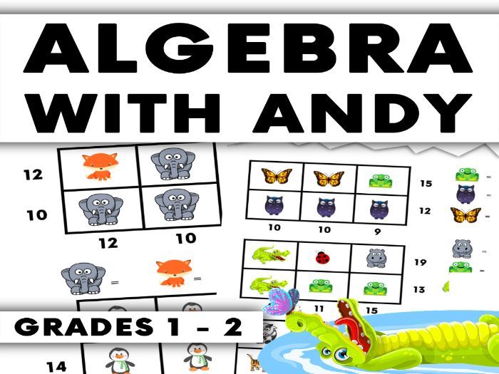Animals math worksheets algebra
