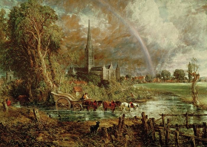 Salisbury Cathedral From The Meadows 1831 In 2019 Paintings
