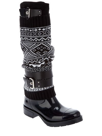 black and white rubber shoes