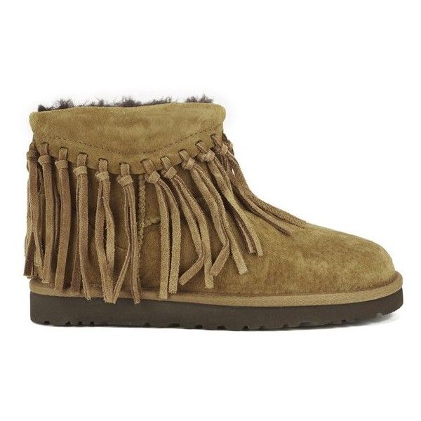 ugg fringe ankle boots