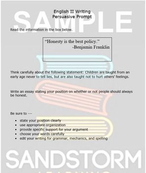 Staar persuasive essay prompts