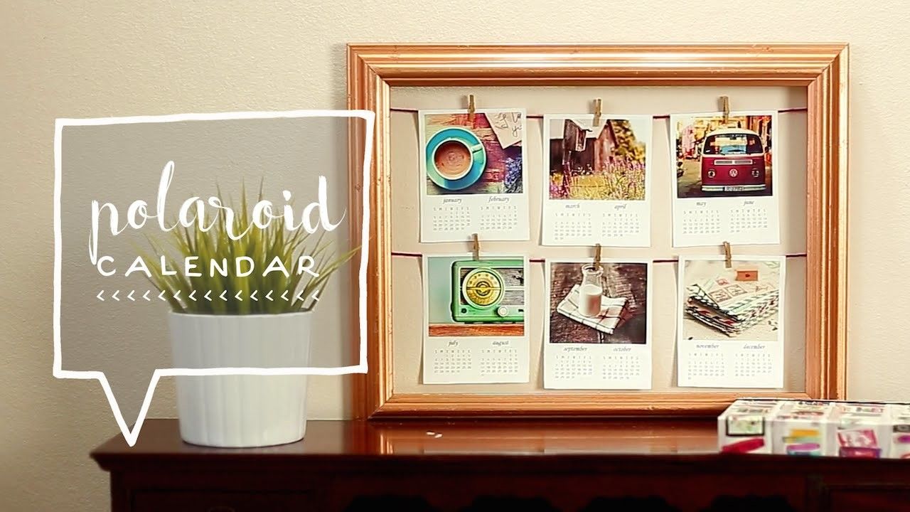 Polaroids Calendar 2015 DIY Room Decoration (DIY Calendario Polaroid