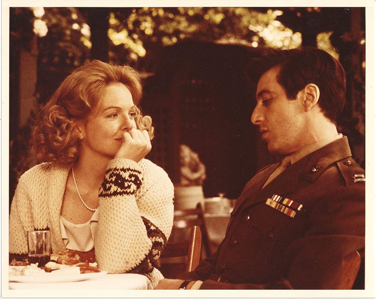 Diane Keaton & Al Pacino on the set of The Godfather (1972) in 2024
