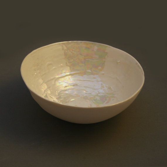 Ceramic Mother Of Pearl Bowl For Wedding By Melissaceramics Ceramic Mother Of Pearl Bowl For Wedding By Melissaceramics