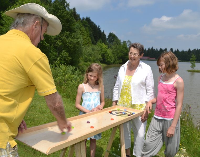 Piste Cible Jeu De Kermesse En Bois Un Peu Dans L Esprit Du Curling Visez Le Centre De La Cible Avec Vos Palets Et Marque Jeu De Kermesse Jeu De Palet