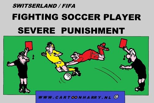 Funny Soccer Cartoons Cartoon Fighting Soccer Player Medium By Cartoonharry Tagged Soccer Players Soccer Funny Soccer