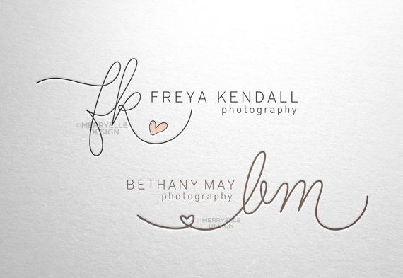 custom handwritten logo signature design heart initials logo signature designs