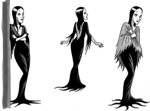 Morticia | Charles addams, Family cartoon, Morticia addams