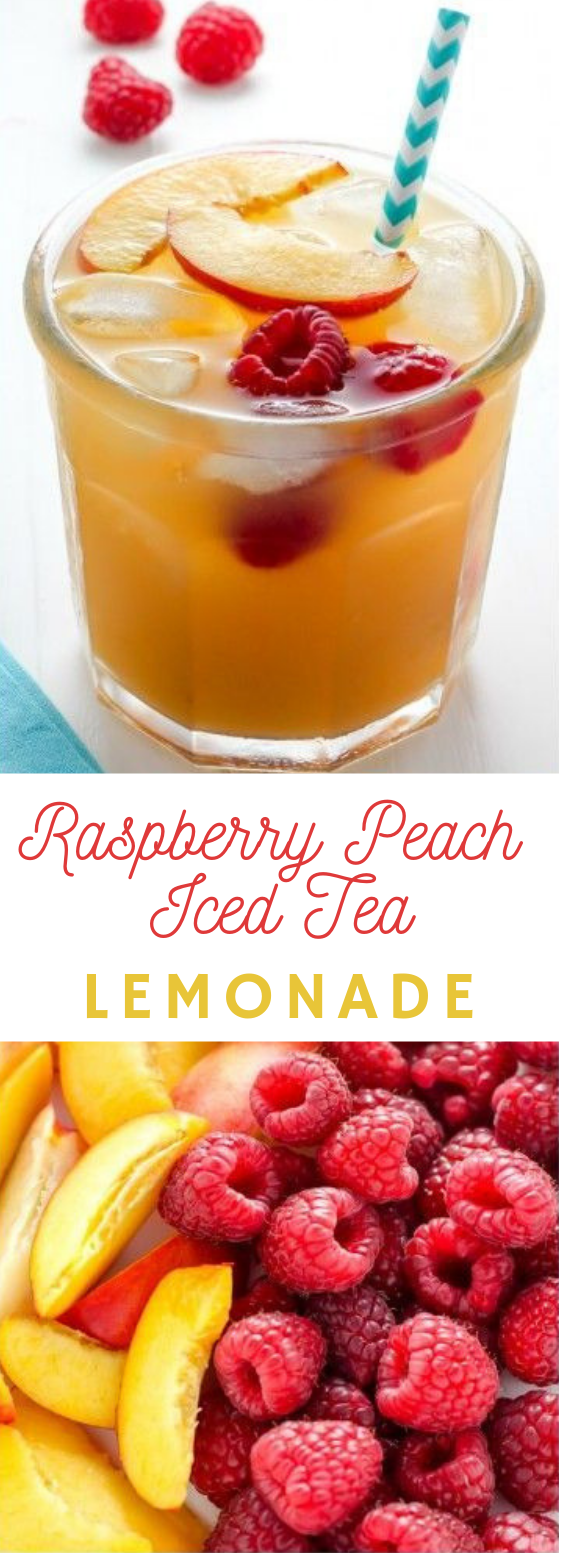 Raspberry Peach Iced Tea Lemonade #lemonade #raspberry #lemonade