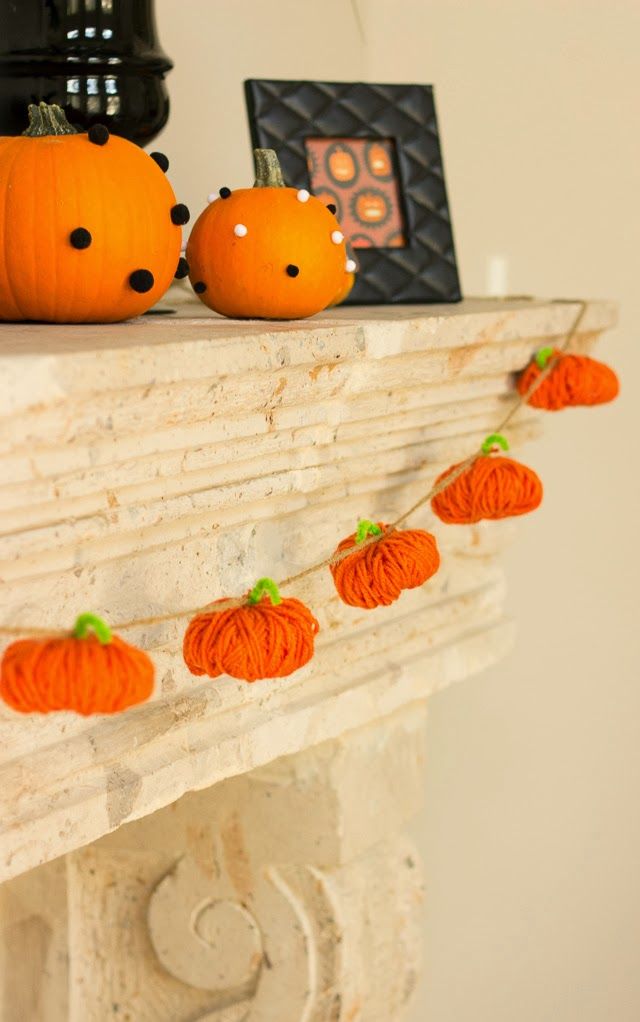 Yarn Pumpkins Your Pinterest Likes Halloween Yarn Diy Halloween