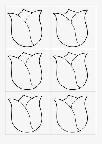 Download Molde de Tulipas | Spring crafts, Flower coloring sheets, Mothers day crafts