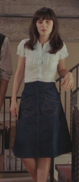 500 Days Of Summer Style Zooey Deschanel Style Vintage Denim Skirt Fashion 500 Days Of Summer Style Zooey Deschanel Style Vintage Denim Skirt Fashion