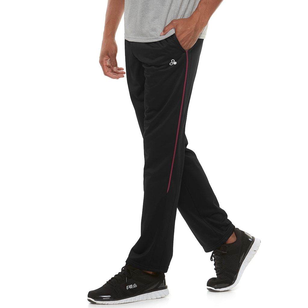Men S Tek Geara Piped Tricot Pants Dark Red