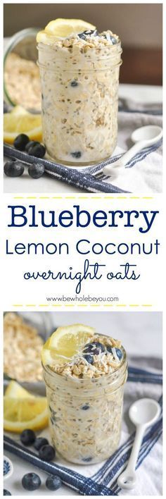 Blueberry Lemon Overnight Oats #essentrinken