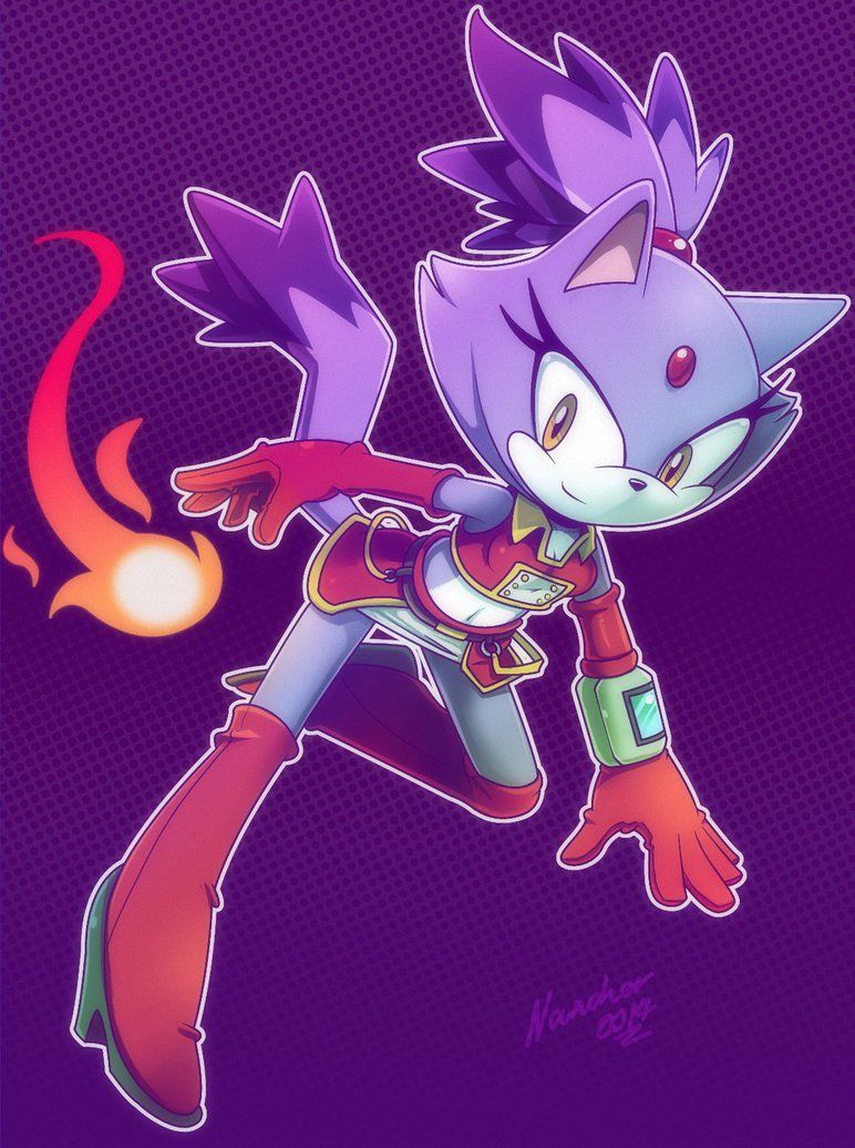 Blaze the cat with a new design by nancher on DeviantArt