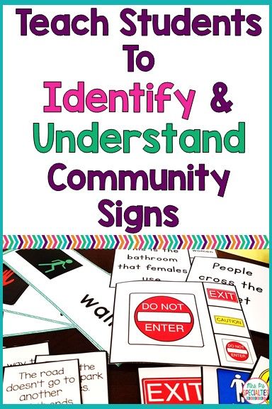 One of the life skills we need to work on with students is community signs. It's important that students not only know how to read the signs, but they also need to know what they mean. Here are some of the ways that we target the skills. Life Skills Lessons, Teaching Life Skills, Life Skills Activities, Teaching Special Education, Student Teaching, Teaching Strategies, Teaching Tips, Life Skills Classroom, Self Contained Classroom