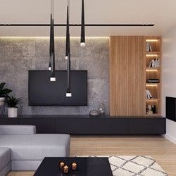 Living Room Wall Units, Living Room Tv Unit Designs, Living Room Design Decor, Living Room Decor Apartment, Home Room Design, Apartment Design, Home Living Room, Interior Design Living Room, Design Bedroom